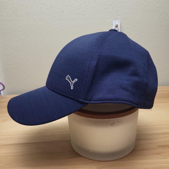 Puma Golf Mens Blue Lightweight Adjustable Strapback Baseball Cap - Picture 2 of 7